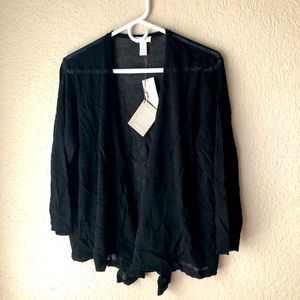 Chico’s NWT black sheer cardigan.